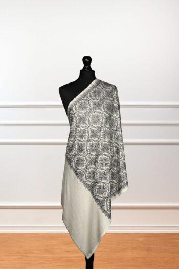 Ember Bloom Scarf - Cream