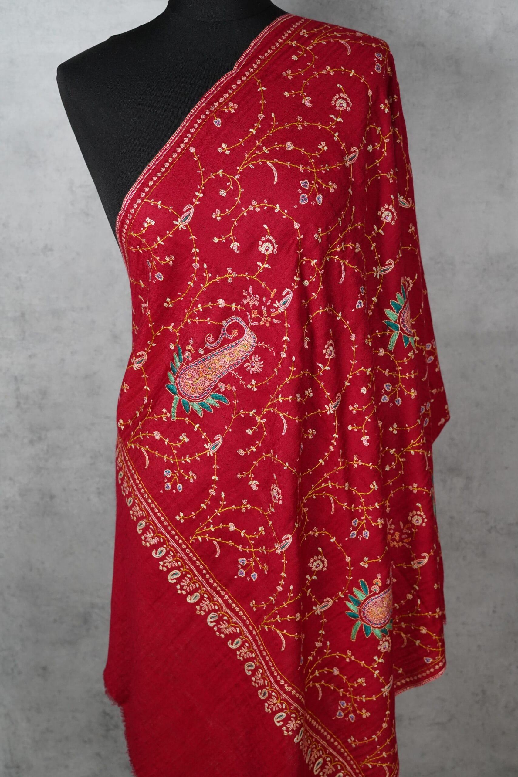 Kaarigari-–-Intricate-Artistry-Red-3-scaled-600x900 Saffra Shama Pashmina Scarf - Image 3