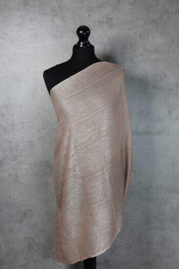 NudeNest-Stole-rosebeige-scaled-350x525 NudeNest Stole in Rosebeige, a luxurious nude stole crafted from a wool-silk blend, perfect for all-season layering with lightweight comfort.
