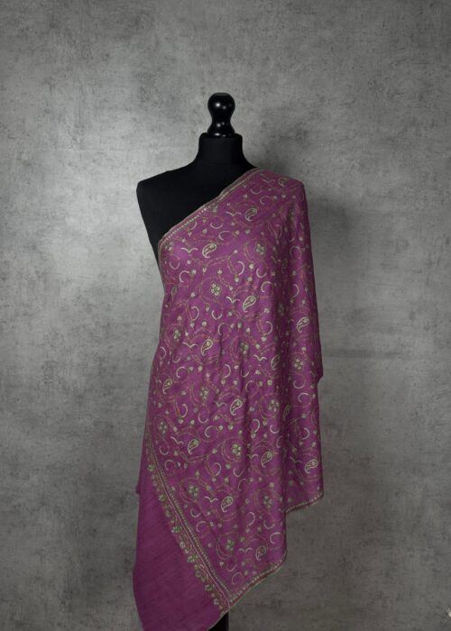 Royal Kaarigari Pashmina Scarf – Intricate Artistry