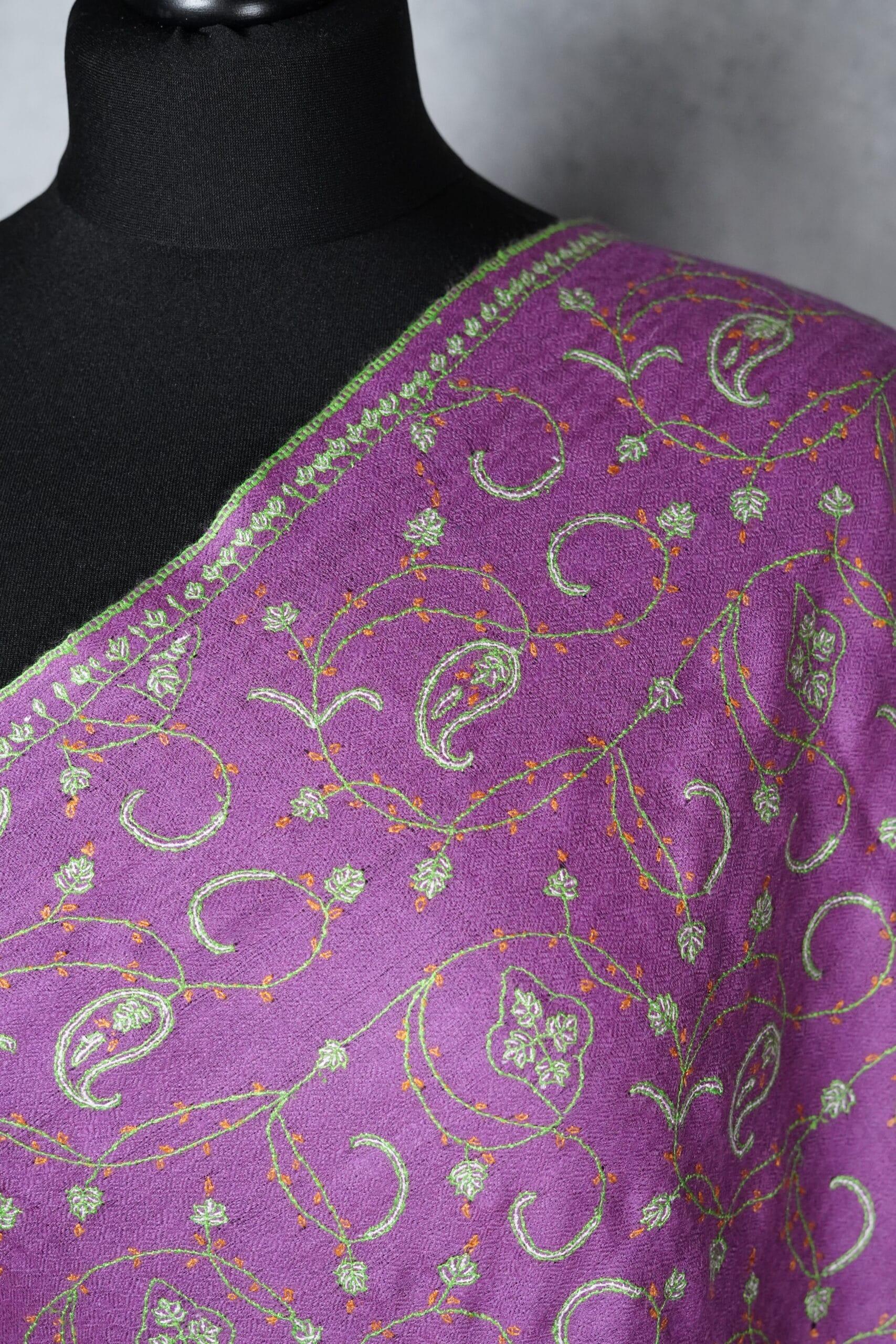 UPLOAD-Kaarigari-–-Intricate-Artistry-purple1-scaled-600x900 Noor-e-Rang Pashmina Scarf - Image 2