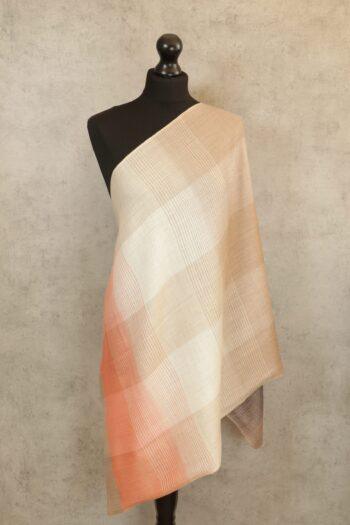 Heritage Grid Scarf - Coral
