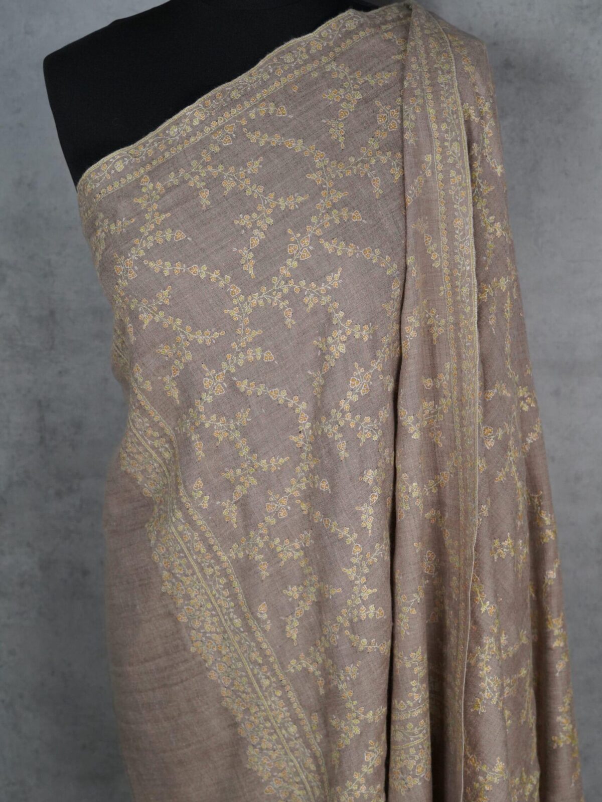 Olive Baagh Green Cashmere Pashmina Shawl