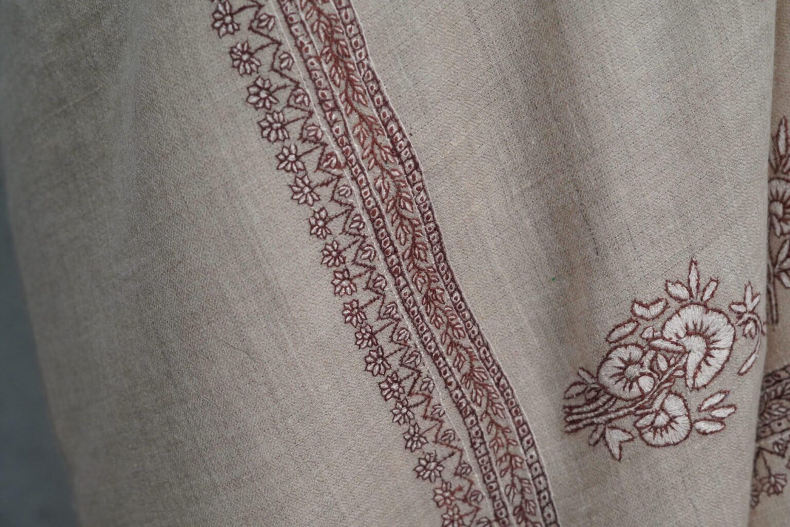 Gulnaaz Floral Wrap Handmade Pashmina Shawl