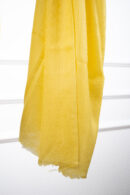 Woven Verses Stole in yellow – fluid drape jacquard wool stole featuring plain weave and soft luster