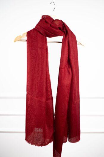 Woven Verses Scarf - Burgundy
