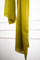 Bare Touch Stole in mustard, a soft wool-silk stole that feels gossamer-light with subtle luster