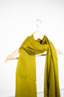 Bare Touch Stole in mustard, a soft wool-silk stole that feels gossamer-light with subtle luster