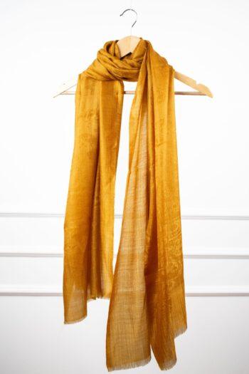 Jacquard Veil Scarf - Gold