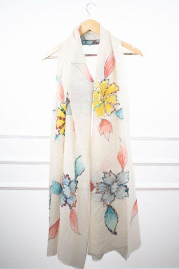 ThreadBloom Scarf - Ivory