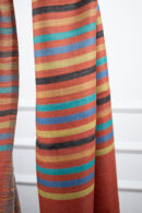 PastelStripes Stole in multi colour – lightweight striped stole in wool-tencel blend for all seasons