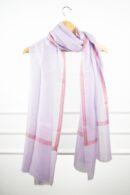 The Pastel Mirage Stole in lilac – reversible pastel color stole in wool-silk blend from Kashmir