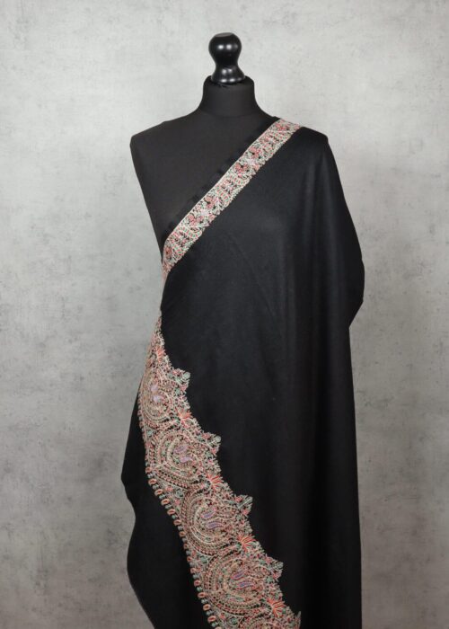 EmbroCrest Kashmiri Embroidered Wool Shawl