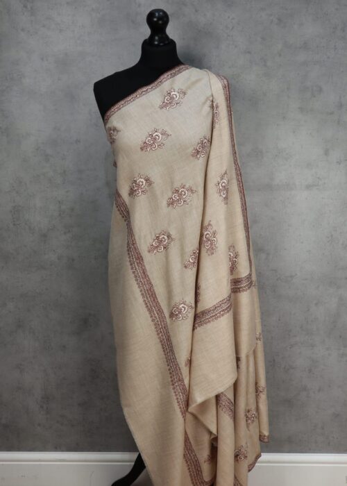 Gulnaaz Floral Wrap Handmade Pashmina Shawl