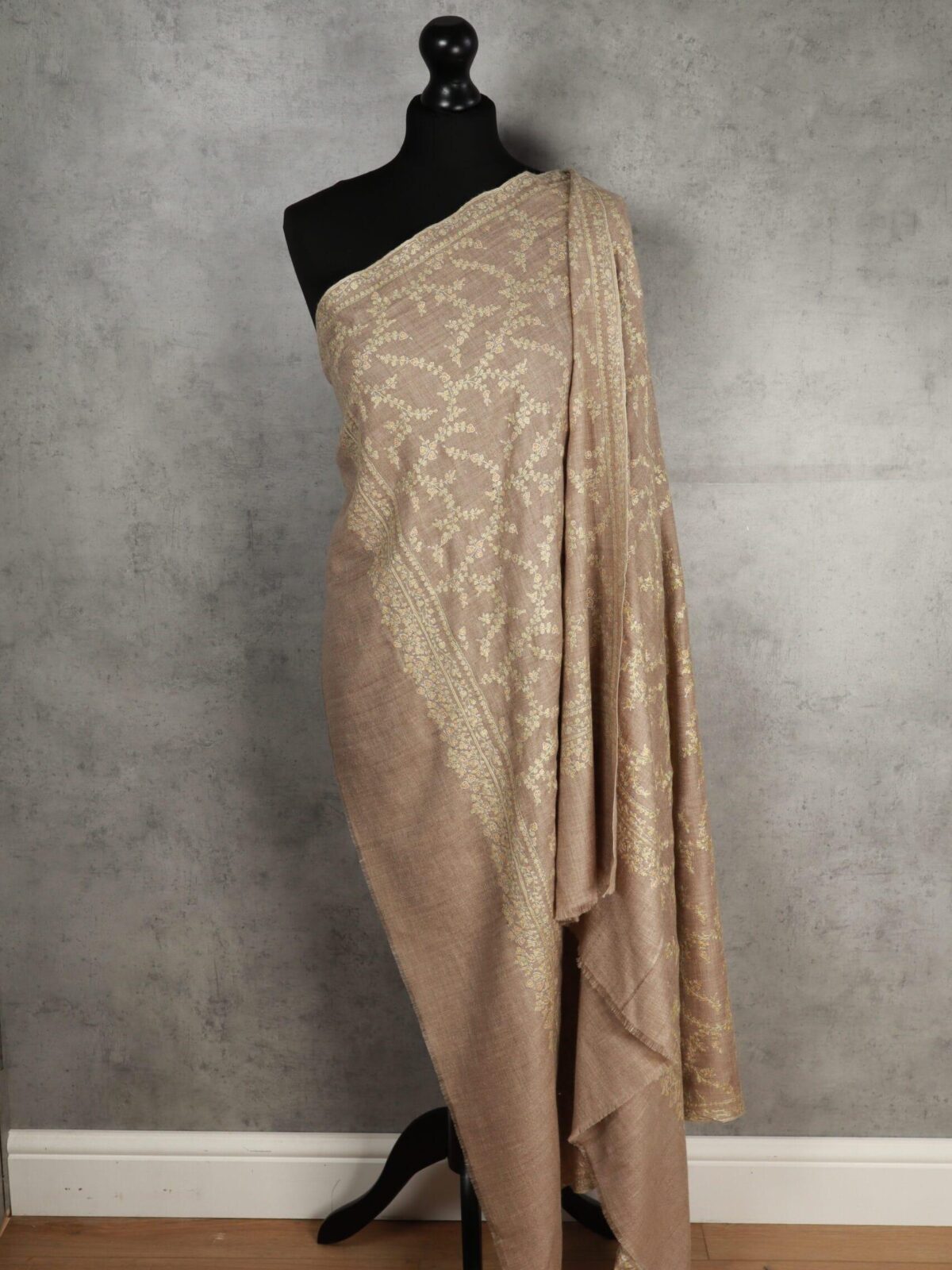 Olive Baagh Green Cashmere Pashmina Shawl