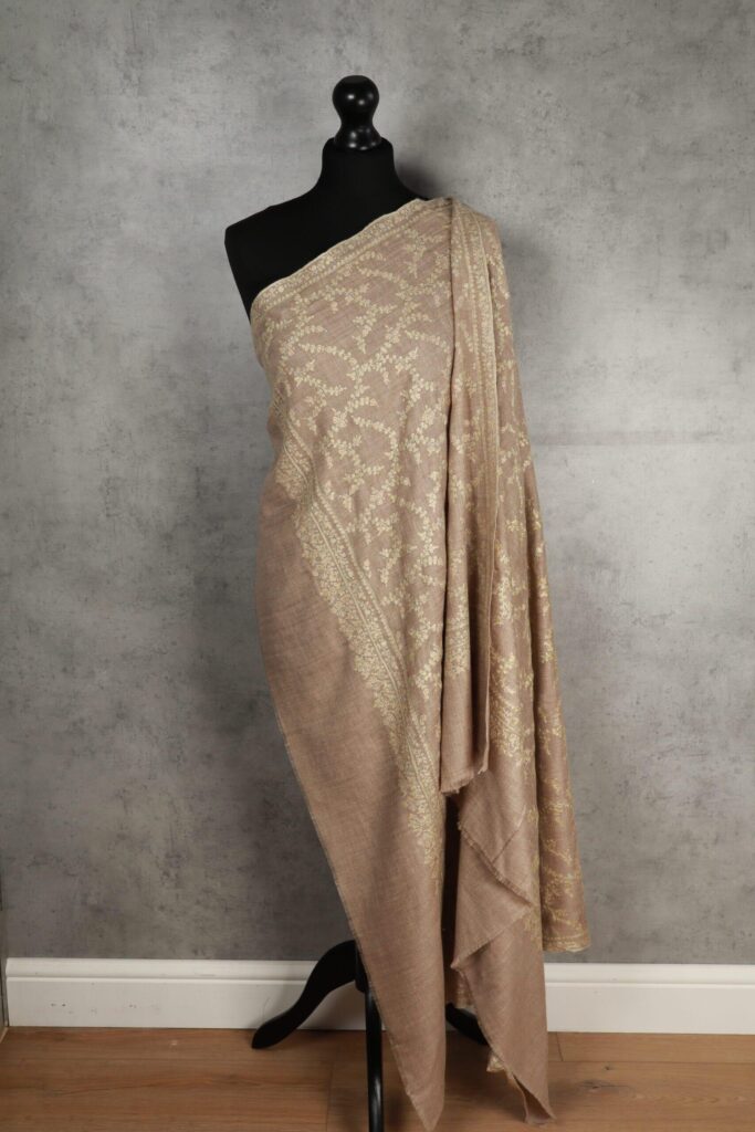 Olive Baagh Green Cashmere Pashmina Shawl