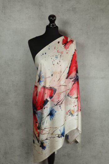 Echo Silk Scarf - Red Butterfly