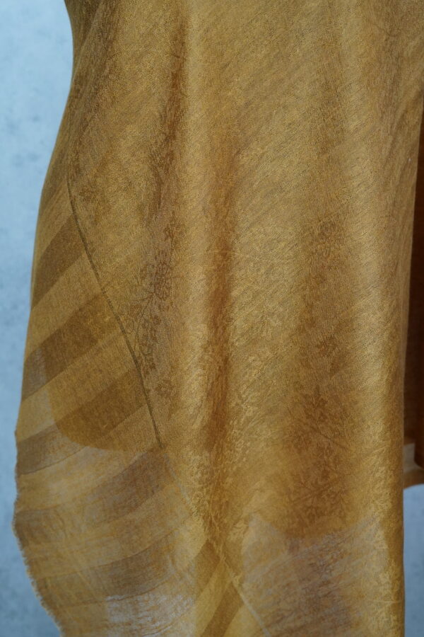 JJacquard Pashmina Stole in stone, woven from Pashmina, featuring subtle jacquard patterns, offering elegance & perfect drape.