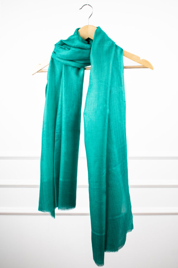Jacquard Veil Stole Aqua