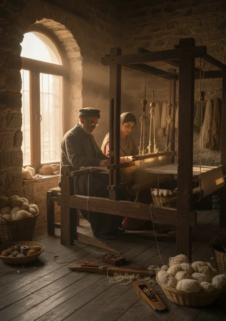 artisans-weaving-authentic-pashmina 