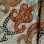 Royal Crest Shawl - Black-orange-mint
