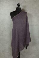 Noir Chevron Scarf in purple, a lightweight chevron scarf in wool-silk with smooth drape and smoky elegance.