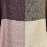 Harmony Weave Scarf - Purple&Ivory
