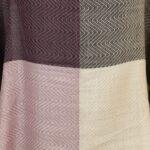 Harmony Weave Scarf - Purple&Ivory