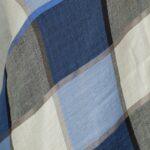 Mosaic Frame Scarf - White&Blue