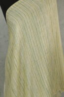 KhadiMuse Luxe Stole in Yellow, a khadi stole of wool-silk with soft drape, vibrant borders, and artisanal finish.