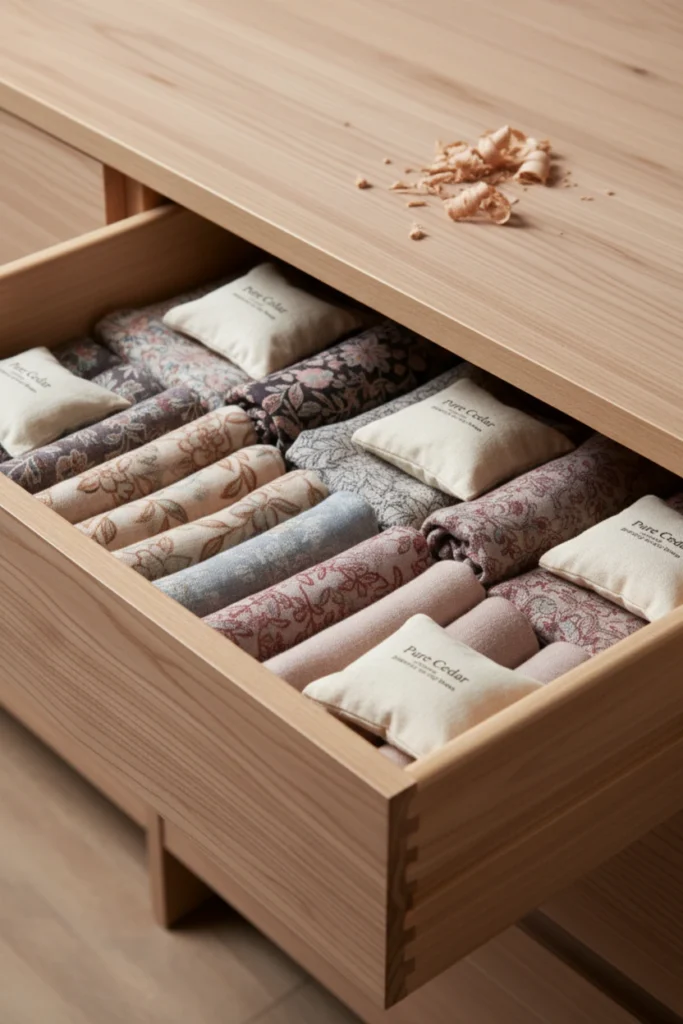cedar-lined-storage-for-scarf-protection