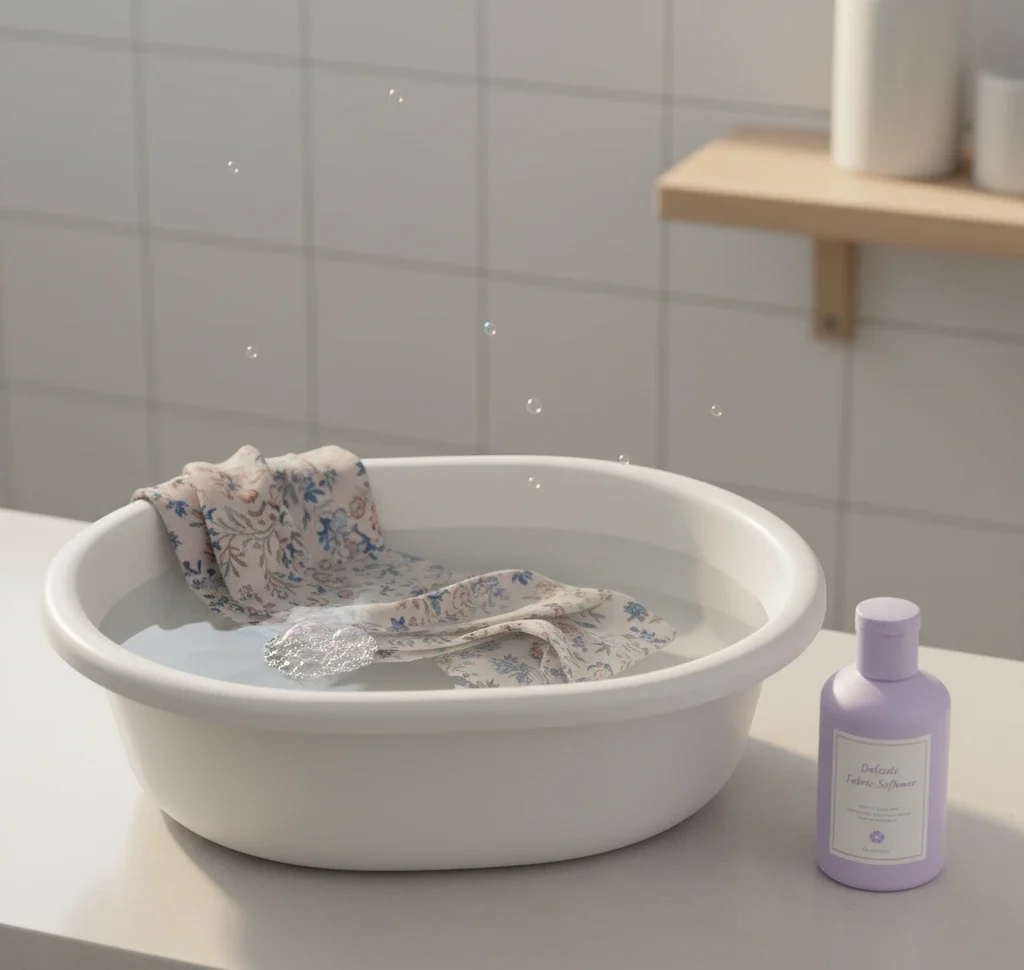 gentle-fabric-softener-bath-to-prevent-shawl-from-shedding