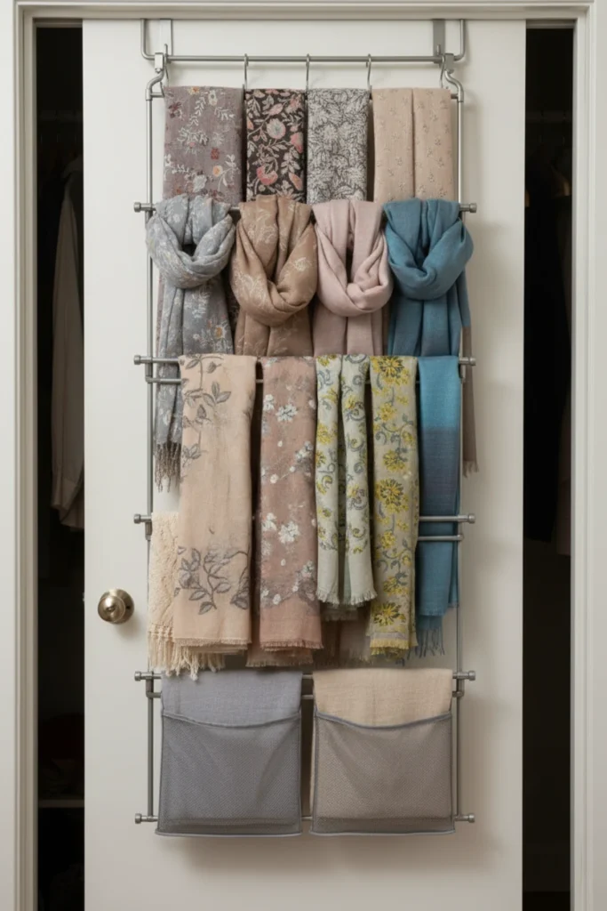 over-door-storage-solutions-for-scarf-protection