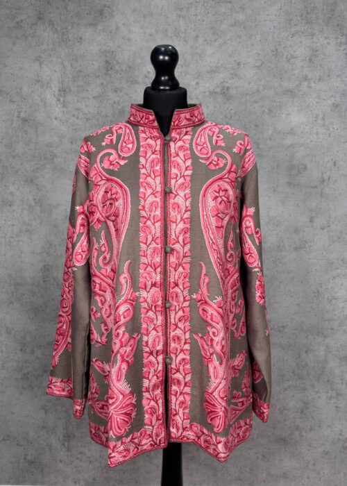 The Nishat Rouge Kashmiri Short Woollen Jacket