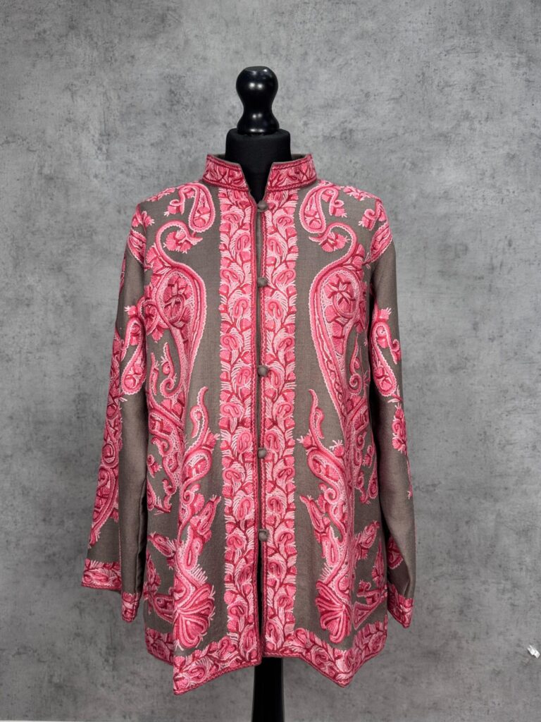 The Nishat Rouge Kashmiri Short Woollen Jacket
