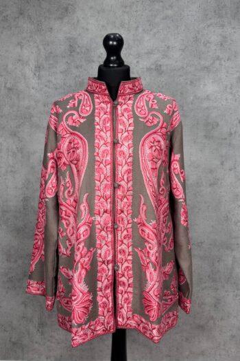 The Nishat Rouge Kashmiri Short Woollen Jacket
