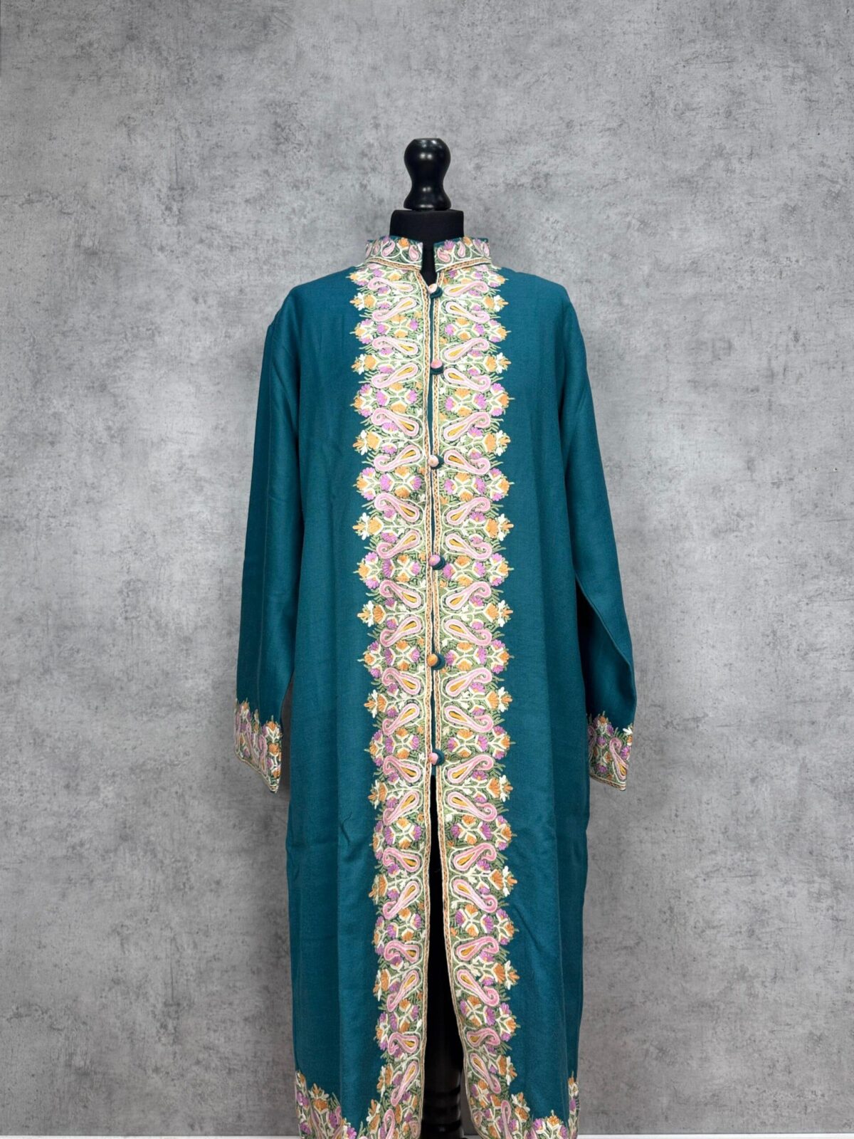 The Verinag Bloom Kashmiri Long Woollen Jacket