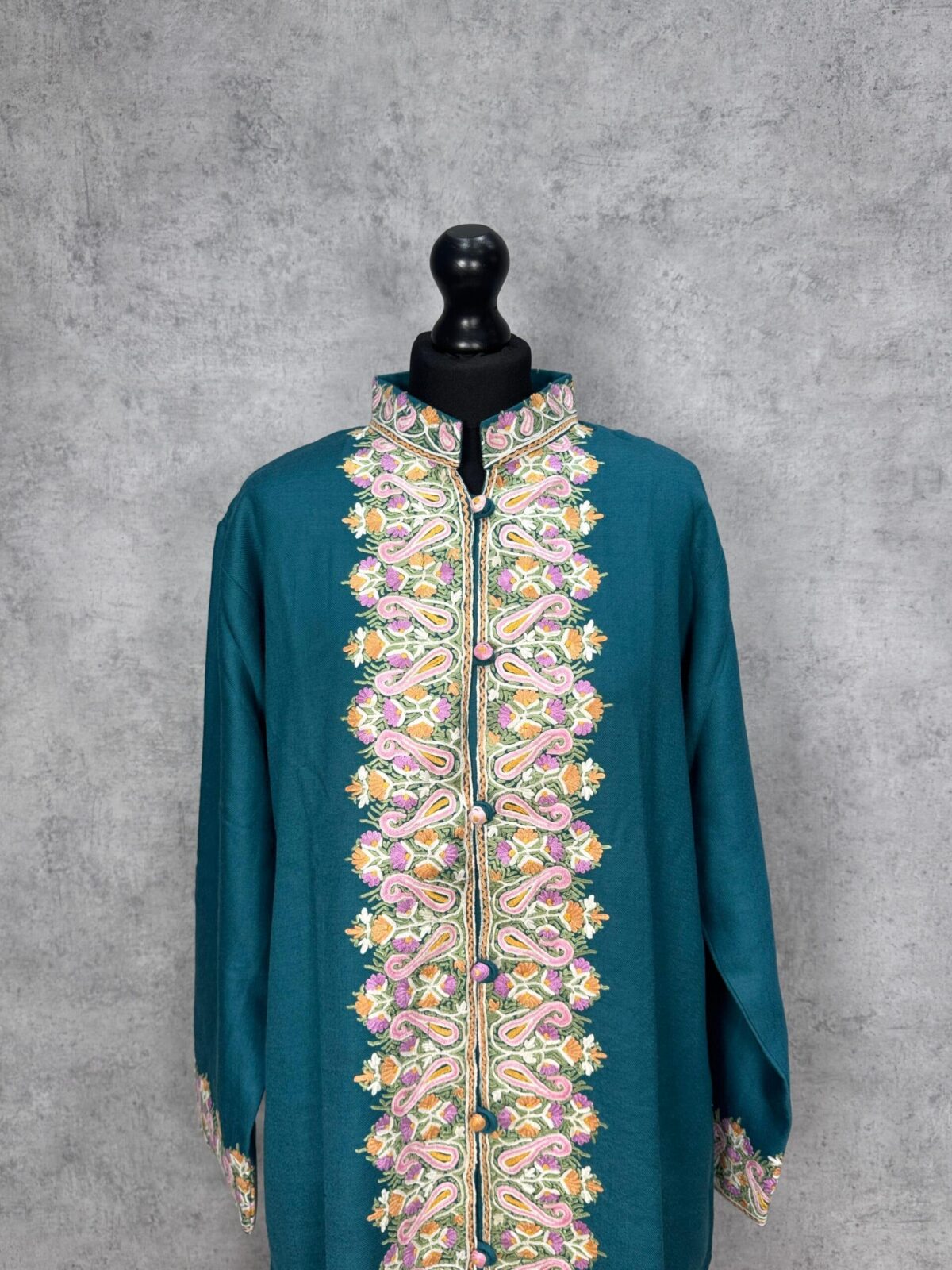 The Verinag Bloom Kashmiri Long Woollen Jacket