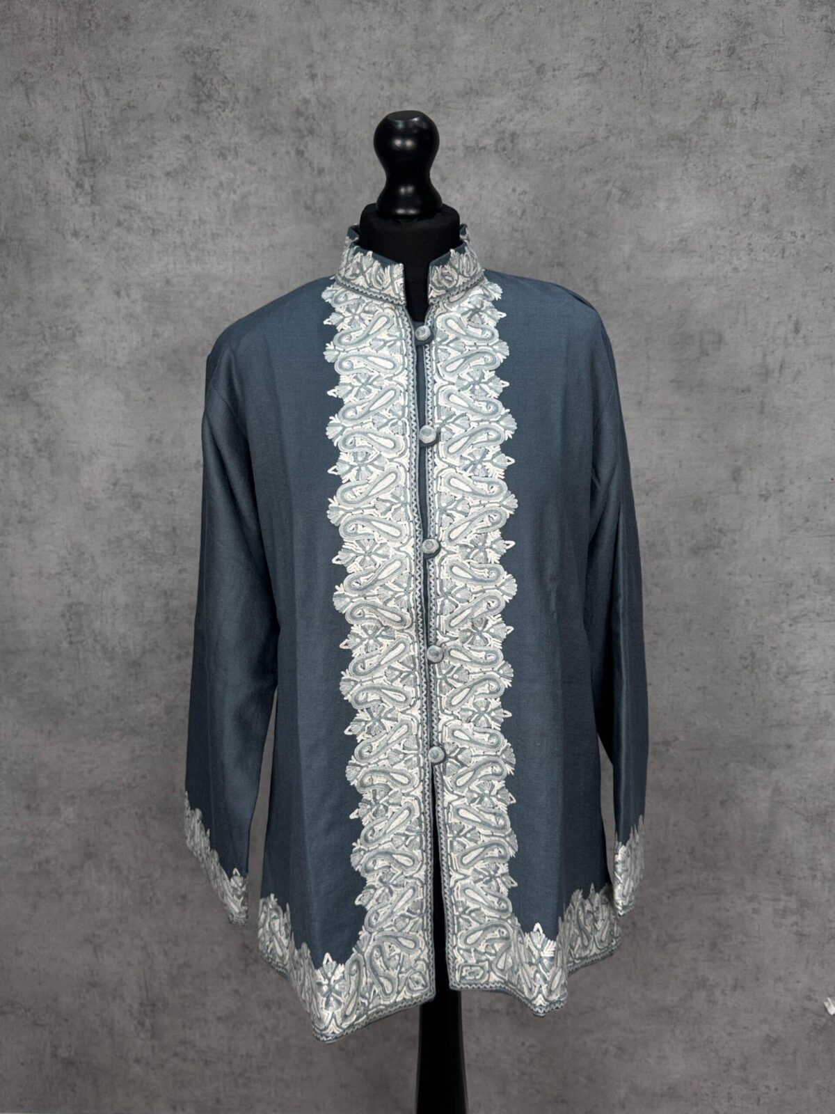 The Lidder Mist Kashmiri Short Woollen Jacket