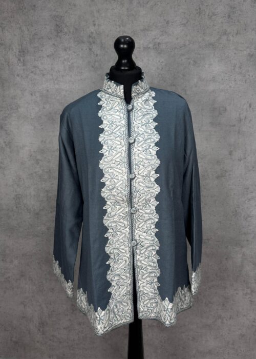 The Lidder Mist Kashmiri Short Woollen Jacket