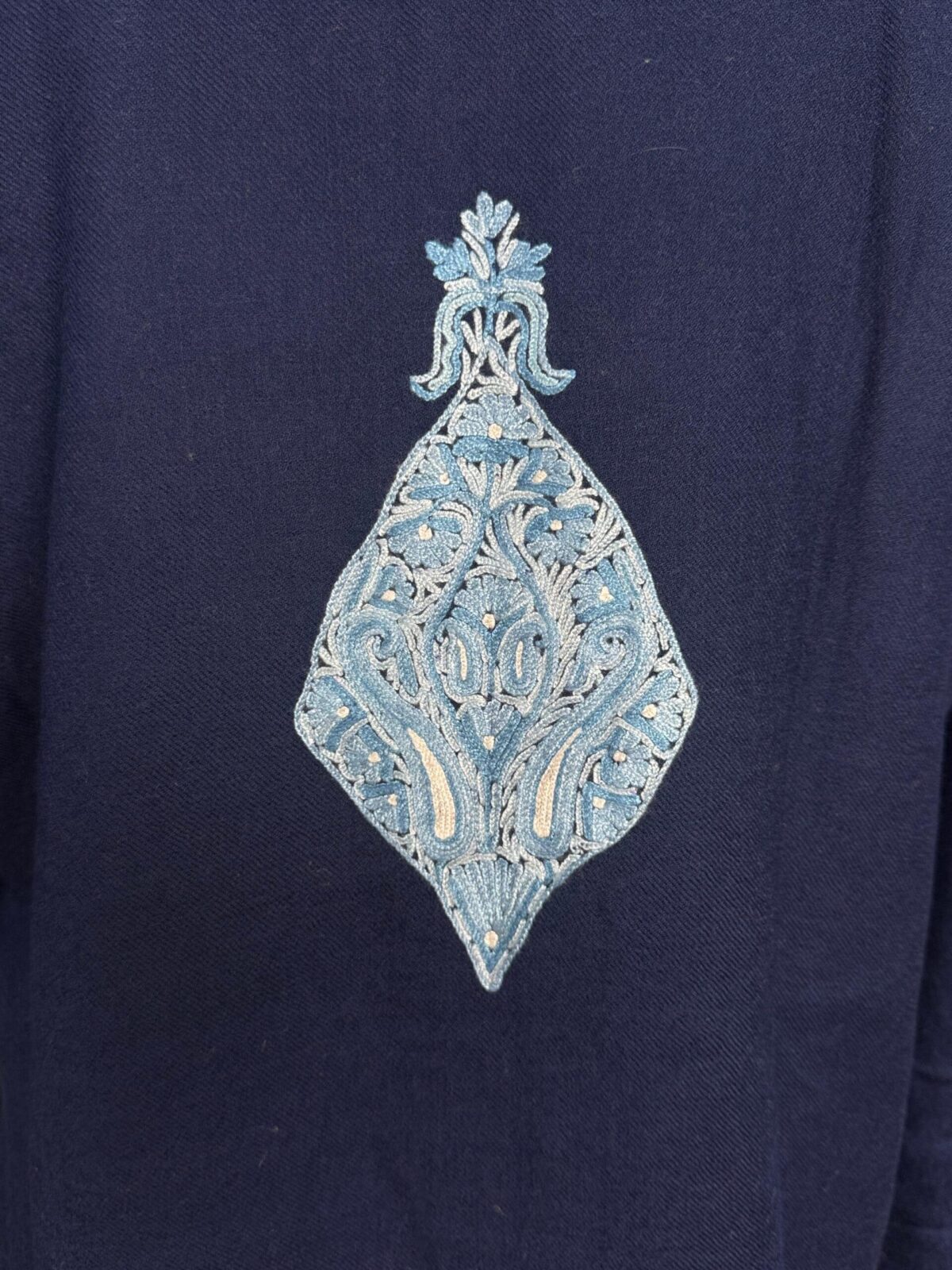 The Wular Azure Kashmiri Short Woollen Jacket