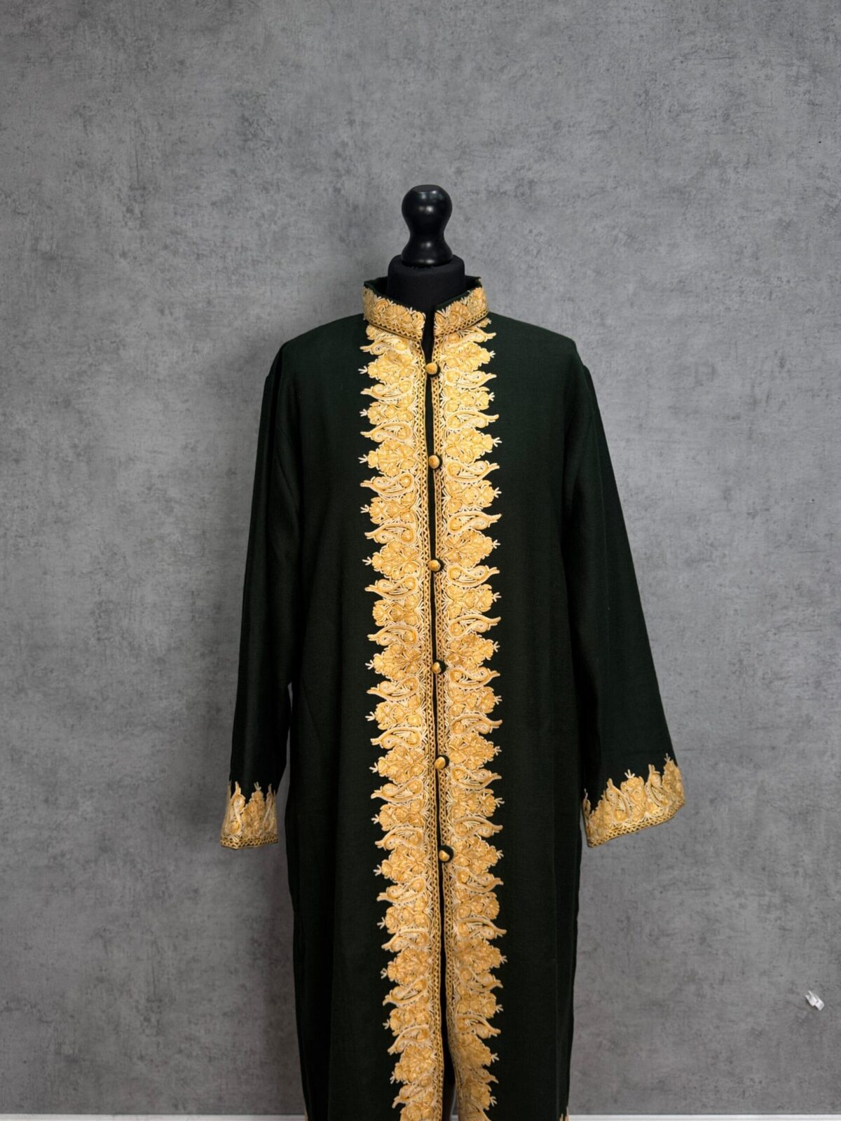 The Zabarwan Gold Kashmiri Woollen Jacket
