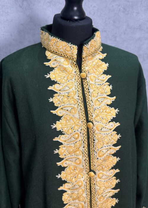 The Zabarwan Gold Kashmiri Woollen Jacket