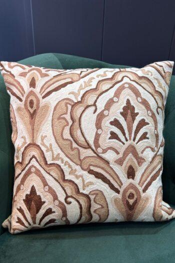 Meher-Jaal Kashmiri Wool Aari-Embroidered Cushion Cover