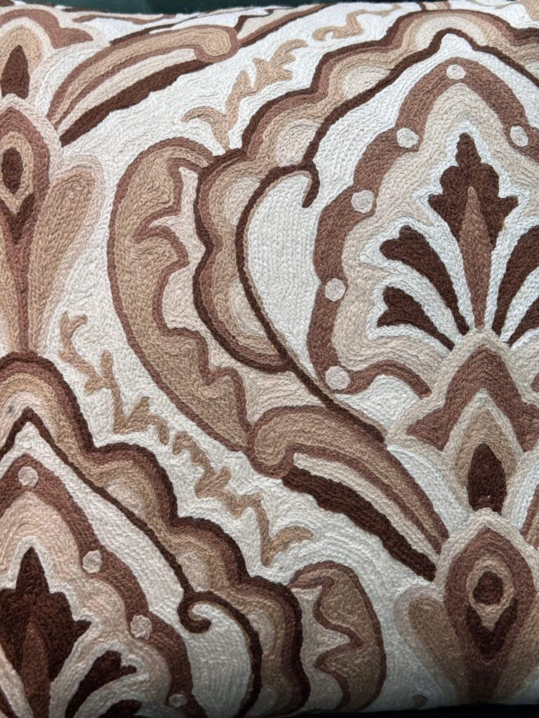 Meher-Jaal Kashmiri Wool Aari-Embroidered Cushion Cover