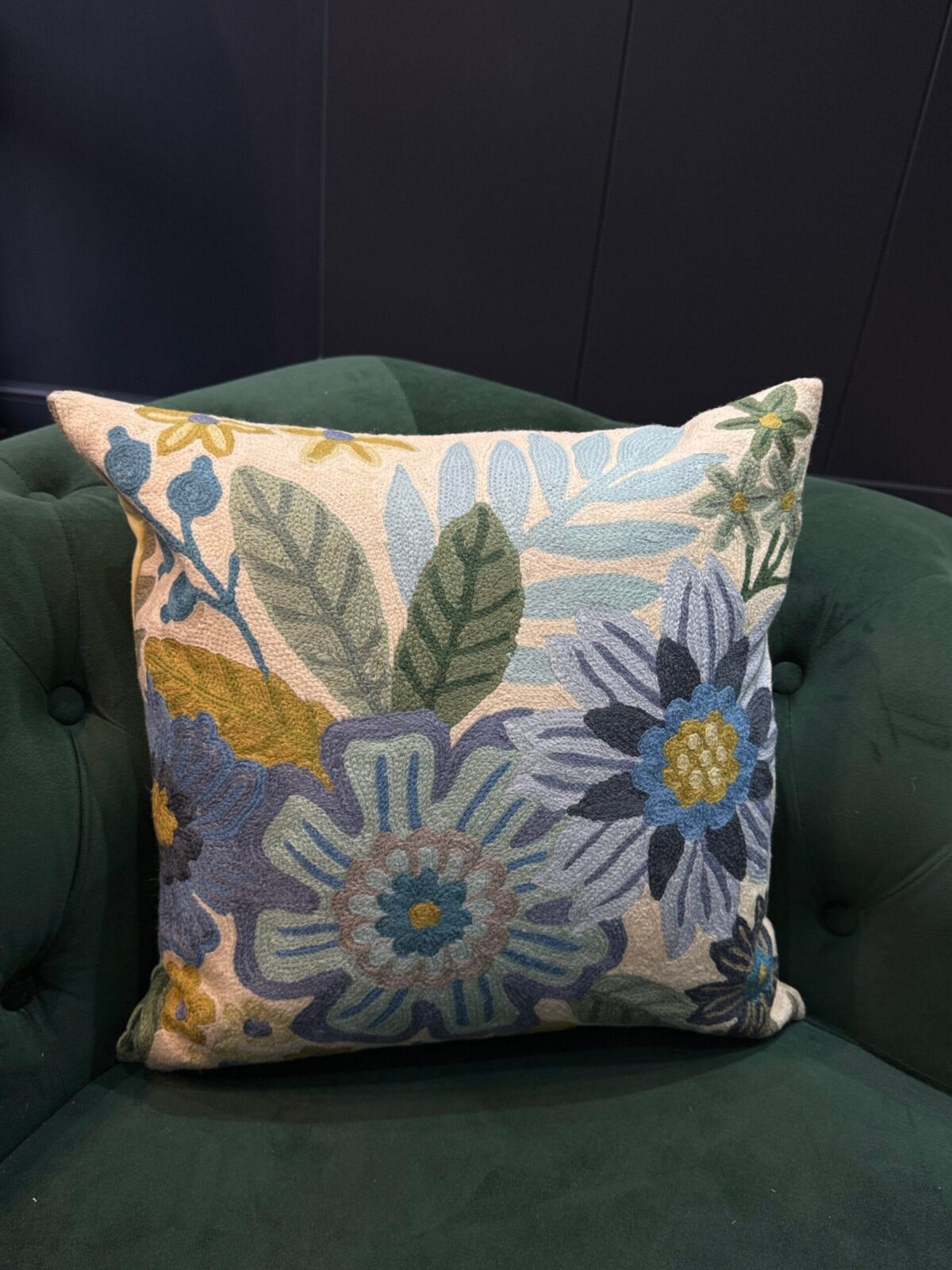 Gul-e-Aab Handcrafted Wool Cushion Cover