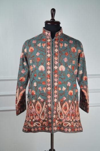 Wildflower Weave Kashmiri Short Woollen Jacket