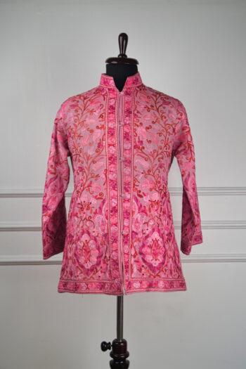 Embrace of Bloom Kashmiri Short Woollen Jacket