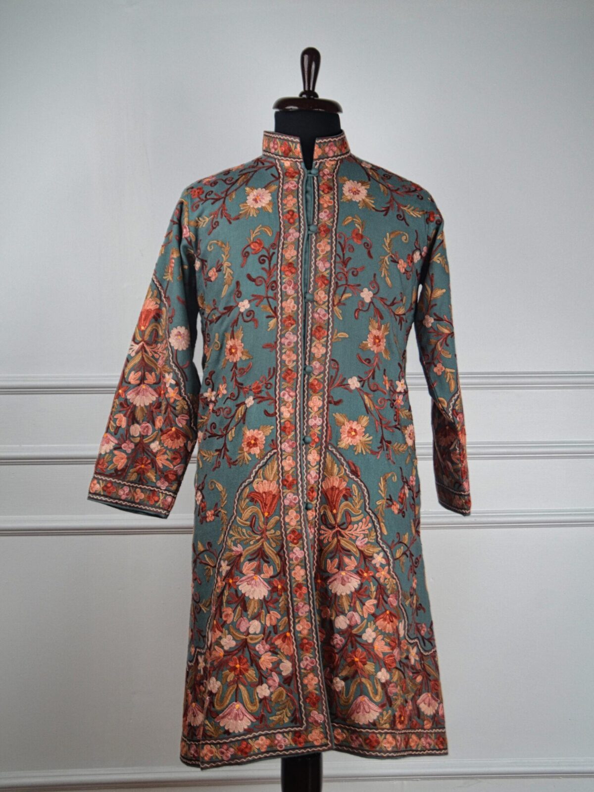 The Autumn Reverie Kashmiri Long Acro Woollen Jacket