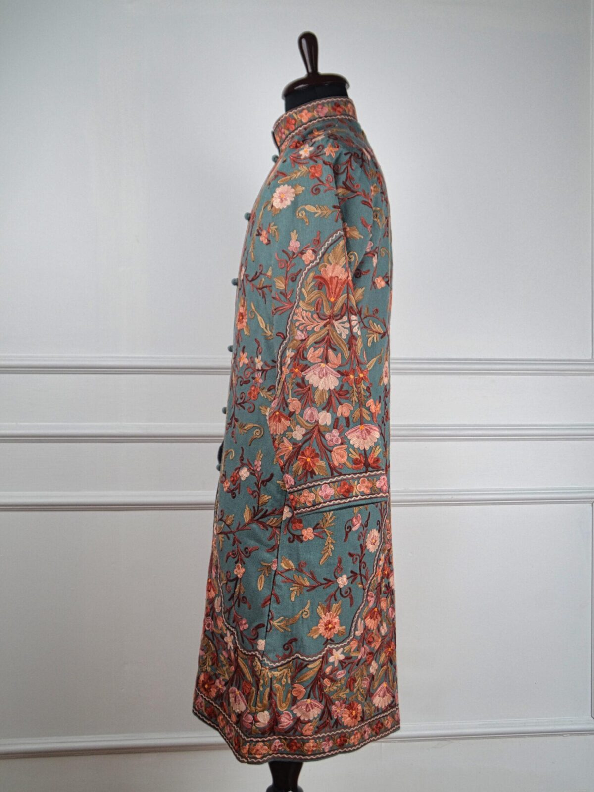 The Autumn Reverie Kashmiri Long Acro Woollen Jacket